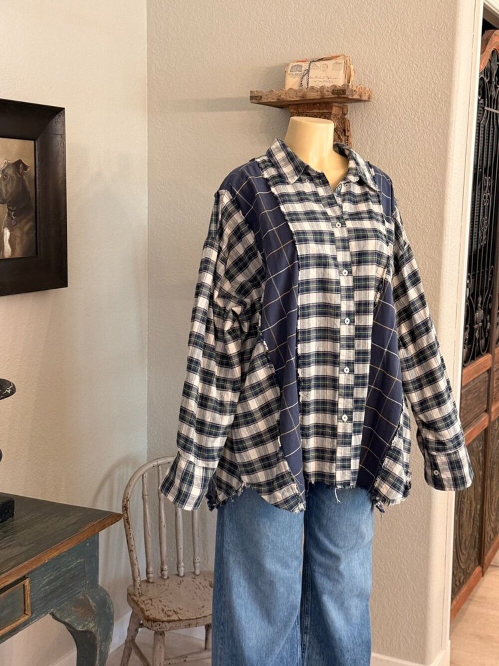 BDG (urban outfitters) Oversized Flannel BoyFriend Button Down Shirt - Picture 5 of 7